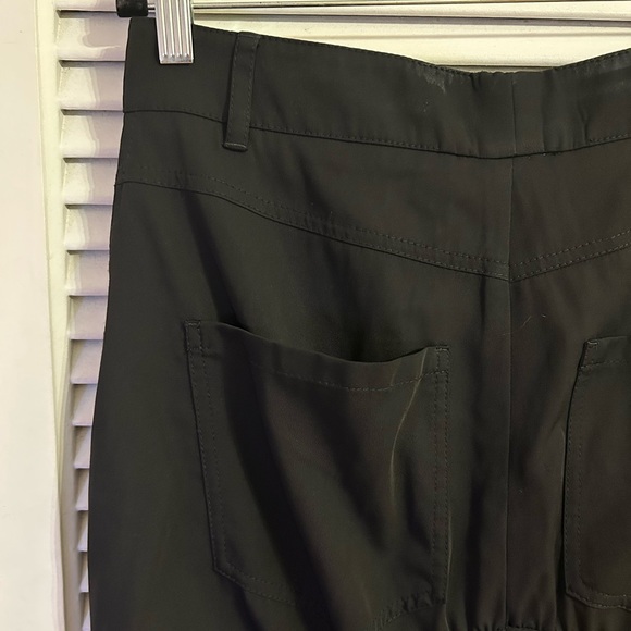 Stella McCartney Tina Ruched Wool and Cotton Pants in Black, Size 40 (US 4-6) - Picture 9 of 15